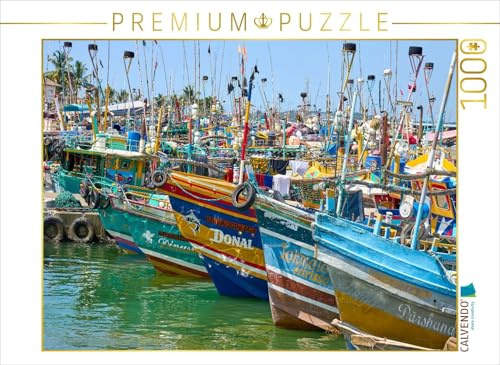 CALVENDO Puzzle Hafenleben: Fischerboote im Morgenlicht | 1000 Teile Lege-Größe 64 x 48 cm Foto-Puzzle für glückliche Stunden