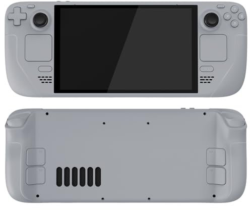 eXtremeRate Carcasa Completa Compatible con Steam Deck OLED Portátil Accesorios Placa Frontal Cubierta Trasera y Trackpad Funda Case con Botones para Steam Deck OLED-Consola NO Incluida(New Hope Gray)