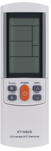 AULCMEET KT-N828 Télécommande de Remplacement Compatible avec Carrier Portable 2000 en 1 Climatiseur/Climatisation AC Universel Midea Hitachi Haier LG Panasonic