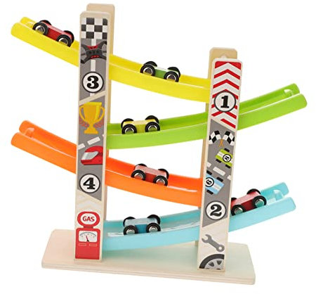 Yardwe 1Satz Rennstreckenspielzeug für Bunten Autos Lehrreiches Kreativität und Hand Augen Koordination Geburtstagsgeschenk