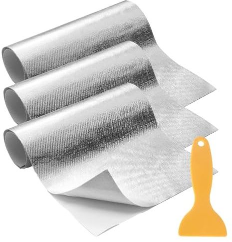 3 Isolante Termico Adesivo Isolante Termico Coperta Isolante In Fibra Di Vetro Con Supporto In Alluminio Autoadesivo 30*100cm
