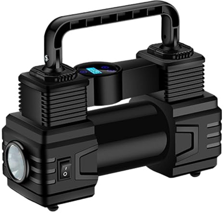 Opdestn Compresseur D Air Portable | Gonfleur Portable pour Pneu de Voiture avec LED,Pompe À Air Numérique Pour Football - Pour Vélo Motocyclette Auto Automobile Camping-Car Camion Route Extérieur