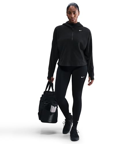 Nike One Women's Top with Full Zip and Therma-Fit Technology, Black/White, HV3698-010, S