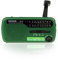 Degen DE13 Cranked Solar FM AM SW Receiver with Flashlight/SOS Alarm/Rechargeable Cell Phone for Emergency and Outdoor Use (Green)
