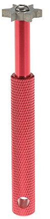 Golf Club Groove Sharpener Tool with 6 Cutter Heads Golf Club Grooving Cleaning Tool Golf Accessories Both V and U Shaped Iron Grooves (Red)