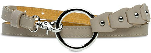 Caspar GU297 schmaler Damen Taillengürtel, Farbe:beige, Gürtelgröße:100 [Körperumfang 98-104 cm]