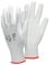ECD Germany 12 Paar PU-Arbeitshandschuhe, Größe 7-S, Farbe Weiß, Mechanikerhandschuhe Montagehandschuhe Nylon Garten, Builders, Mechaniker Handschuhe