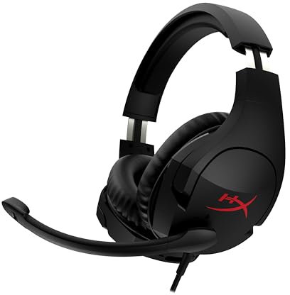 HyperX Cloud Stinger Binaural Bandeau Noir Casque Audio - Casques Audio (PC/Jeux, 0,03 W, Binaural, Bandeau, Noir, Simili-Cuir, Mémoire de Forme, Acier)