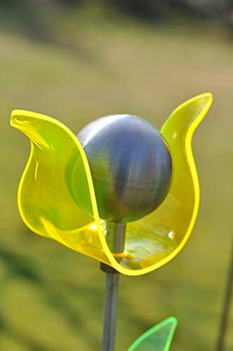 Gartenstecker Stele Sonnenfänger Blume Fantasia Edelstahl