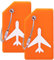 Silicone Luggage Tag with Name ID Card Perfect to Quickly Spot Luggage Suitcase by Ovener (Orange 2 Pack Tags)