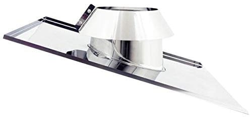 Faldale inclinato inox 6 decimi AISI 304 per canna fumaria (80mm)
