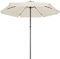 Kingsleeve® Sombrilla LED 330cm Protección UV80+ Parasol Terraza Jardín Balcón Incl. Funda Protectora Crema