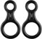 TRIWONDER 35kN Abseilachter, Abseilgerät Klettern 8 Descender für Seildurchmesser 8-13 mm (【35kN】 Schwarz - 2 Stück)