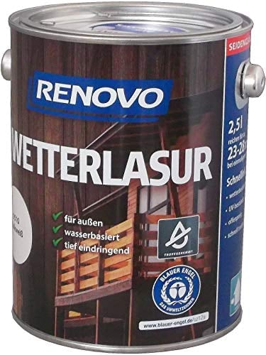 EM RENOVO Wetterlasur 750ml palisander wasserbasiert 287307508415
