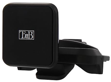 T’NB Support De Téléphone Magnétique pour Lecteur CD, Ultra Compact, Support Universel, Discret, pour Tous Les Téléphones, Qualité Optimale, Compact, Robuste – Noir