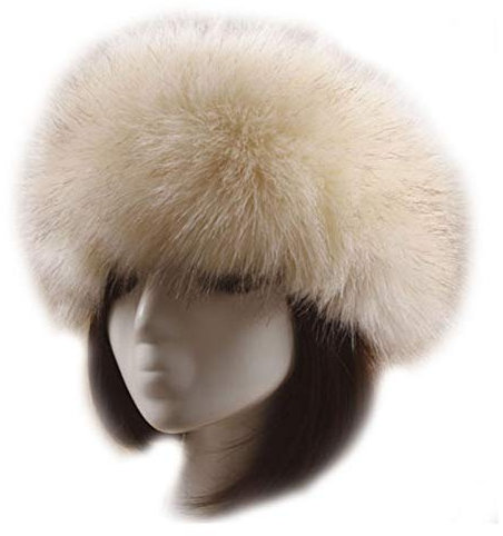 GeKLok Chapeau russe en fausse fourrure pour femme, chapeau chic avec fausse polaire, chapeau d'hiver chaud avec visière pour cheveux, bandeau pour femme en fausse fourrure