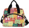 ALAZA Lunch Bags for Women Girls Boys, Cute Cats Colorful Pattern Insulated Lunch Box with Shoulder Straps and Handle, Crossbody Tote Lunch Bag for School Office