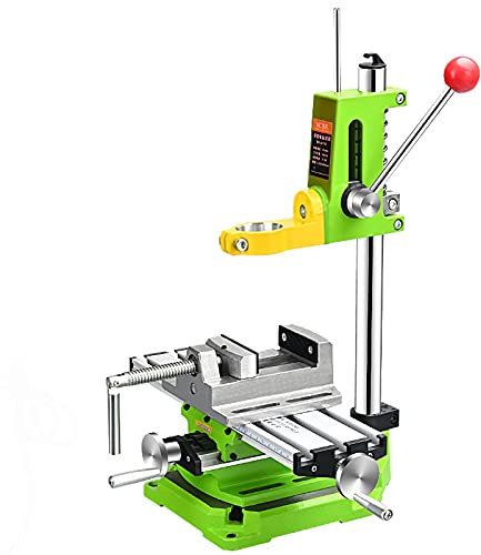 YAOYAOO Bohrständer, Standbohrmaschine Halterung mit Schraubstock und Werkbank, Bohrmaschinenständer Säulenbohrmaschine für Stanzen und Schneiden Multifunktion Tischbohrmaschine