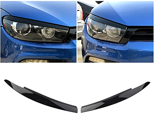 Scheinwerfer-Augenlid, Augenbrauenabdeckung, Scheinwerferabdeckungen, Verkleidung des äußeren Rahmendekors, Ersatz für Scirocco 2009 2010 2011 2012 2013 2014 2015 2016 2016 2017(Black)