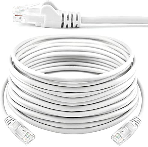 Pebble Eleven 5M Long Ethernet Cable CAT5e RJ45 Network/Lan/Internet White Lead Wire