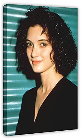 Winona Ryder Poster 23 Leinwand Poster Schlafzimmer Dekor Sport Landschaft Büro Zimmer Dekor Geschenk 60 × 90 cm Rahmen: