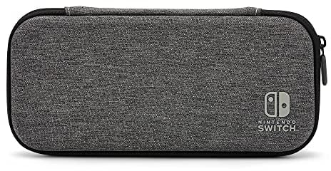 PowerA Slim Case for Nintendo Switch - OLED Model, Nintendo Switch or Nintendo Switch Lite - Charcoal, Protective Case, Gaming Case, Console Case, Accessories, Storage, Officially Licensed