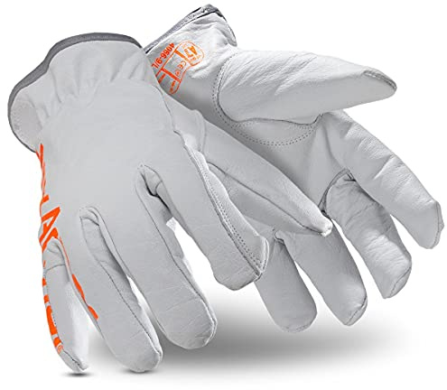 HexArmor | Traditional Style | Leather | Cut And Heat Resistant | Work Gloves | Chrome SLT ® Series 4066 | Large