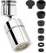 Wasserhahn-Sprühaufsatz für Küchenarmatur, Luftsprudler Adapter, Wassersprühhahnkopf,Ersatzhahn-Belüfter, Küchenspüle, Spritzfilter, Wasserhahnteile, 360° schwenkbarer Belüfter, Wassersprudler