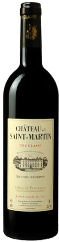 Château de St Martin – Grande Réserve Rouge Cru Classé, Provence Rotwein, Cuvée aus Cabernet Sauvignon, Grenache, Syrah & Mourvèdre, 0,75l, 13,5% Vol.