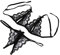 GBEN Tanga Damen Sexy Spitze Strapsen Dessous Set Erotisch Offener Schritt Unterwäsche V-String Höschen Reizwäsche G-String Reizvoller Niedrige Taille Nachthemd Negligee