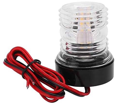 BuyWeek LED-navigeringsljus för båtar, DC 12 V–24 V 5 W 360 graders runt båt ankarljus hög ljusstyrka LED marin navigeringsljus