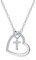 LIHELEI Damen Halskette Herz Buchstabe 925 Silber Kette Damen Personalisiere Kette, Geburtstags und Weihnachten Geschenk Für Frauen Mädchen Mama Freundin - T