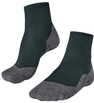 FALKE Herren Wandersocken TK5 Wander Cool Short M SSO Lyocell antiblasen dünn 1 Paar, Grün (Holly 7385), 39-41