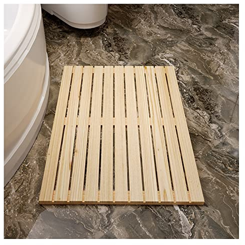 SHUITUKOUU Tapis De Bain en Bois De Bambou pour Salle De Bain, Caillebotis Bois,Tapis De Douche en Bambou De Luxe pour Une Utilisation Intérieure Ou Extérieure Personnalisable,60x90cm/24x36in