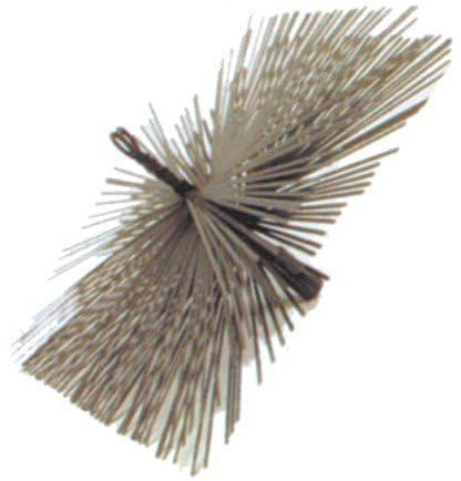 La zappa Scovolo in acciaio quadrato per spazza camini tipo professionale, pulizia canne fumarie. (25 x 25 cm)