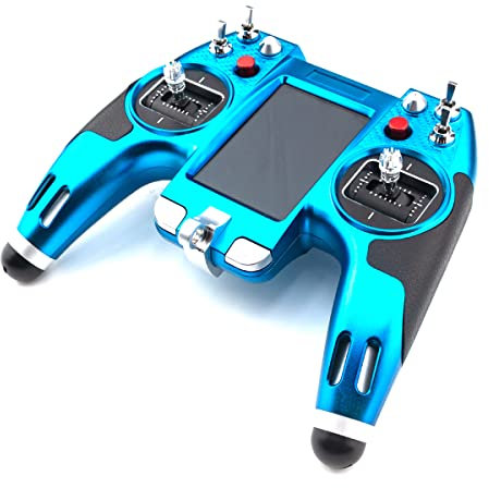 Flysky EdgeTx Rc Transmitter CNC Hall Gimbals 18-32 Kanal Elysim EL18 AFHDS 3, Cyan