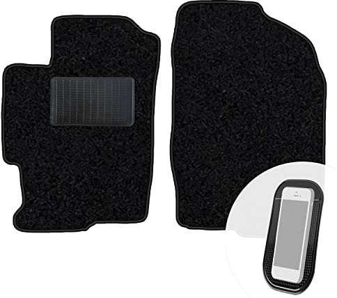 moto-MOLTICO Vorne Fußmatten Auto Velours Autoteppiche Schwarz Automatten Set 2-teilig passend für Mazda 6 I 2002-2007