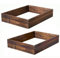 Wooden Raised Garden Planter Treated Fir Wood Outdoor Flower Trough Herb Vegetable Bed in 3 Sizes Bottomless Assembly Required Twin Pack (2 x Large 110x90cm)