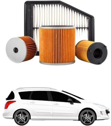 Kit 4 Filtri Tagliando compatibile con PEUGEOT 308 SW I 1.6 16V 88 kw Benzina 2007-2014