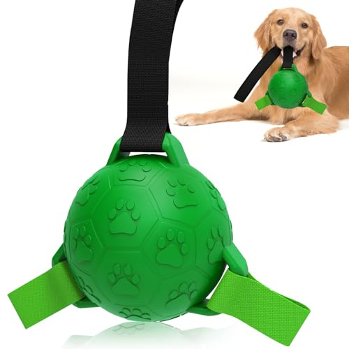 TASDISE Natural Interactive Rubber Dog Balls, Kauen Nylongewebe Bälle, Durable Solid Interactive Dog Ball Spielzeug, für Hunde verwenden Indoor & Outdoor