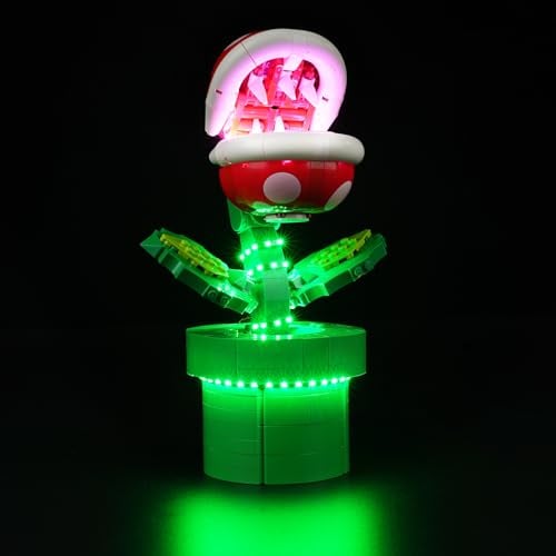 cooldac Kit di luci a LED compatibile con Lego 71426 Super Mario Pianta Piranha (solo illuminazione, non modelli), set di luci decorative creative, compatibile con Lego Super Mario 71426 Pianta