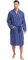 FashGudim Bademantel Herren Baumwolle Leicht Dünn Kurz Morgenmantel Herren Kariert Sommer Schalkragen Schottenmuster (Blau gestreift, 4XL)