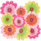 SUNBEAUTY 9 Stück Blumen Hängedekorationen Papierfächer Dekoration Frühlings Klassenzimmerdekorationen Bunte Blumen Decken und Wanddekoration für Florale Frühling Sommer Geburtstagsparty Dekorationen