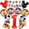 10 Stück Micke Mous Luftballons Geburtstag Set 1 Jahre Junge, Micke Maus Geburtstagsdeko Folienballon, Kindergeburtstag Luftballons, Geburtstag Party Deko Ballons Set für Kinder (1)
