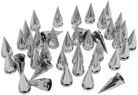 Topiky Couvercle D'écrou de Cosse à Pointes Chromées de 33mm, Vis Antirouille à en Plastique sur Le Capuchon D'écrou de Cosse pour Camions Remorques (40 pièces)