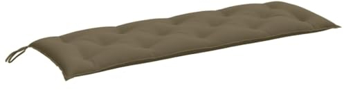 vidaXL Bankauflage, Polsterauflage Auflage für Gartenbank, Bankkissen Bankpolster, Polster Sitzkissen für Sitzbank, Melange Taupe 150x50x7cm Stoff