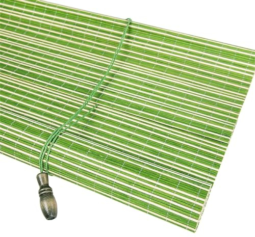 Bambusrollo Bambus,70% Blickdicht Raffrollo Lichtfiltervorhang aussenbereich Sonnenschutz Sichtschutz Bambusrollo,für Fenster und Türen