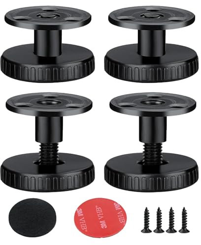 Fonyiunce Patas Regulables Muebles Negro 27-40 mm|Patas para Muebles Cocina|Perforables o Autoadhesivas|con Pies Niveladores Antirayaduras,para Muebles Cocina,Mesas,Maquinaria y Equipos