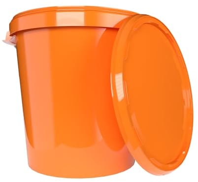 Seau de rangement avec couvercle - 30 l - Fabriqué en Allemagne - Convient à un usage alimentaire, robuste et hermétique - Seau de conservation pour le stockage des aliments, des fournitures de