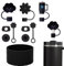 6 PCS Stanley Cup Accessories, Straw Cover, Stanley Cup Accessories, Reusable Spill Proof Plug Spill Proof Straw Stopper, Compatible with Stanley Cup 40/30oz(Black）